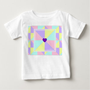 Pastel colours & purple hearts beating baby T-Shirt