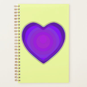 Pastel colours & purple hearts beating planner