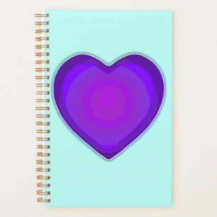 Pastel colours & purple hearts beating planner