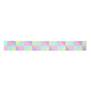 Pastel colours & purple hearts beating satin ribbon