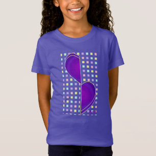 Pastel colours & purple hearts beating T-Shirt