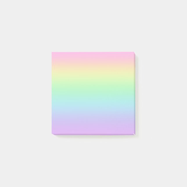 Pastel Colours Rainbow Gradient Post-it Notes (Front)