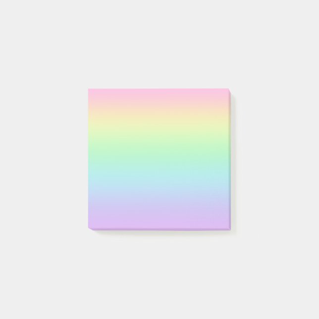 Pastel Colours Rainbow Gradient Post-It Notes (Front)