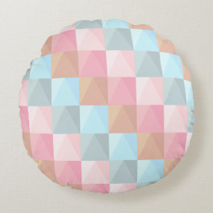 Pastel colours round cushion