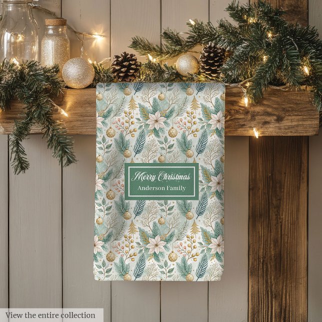 Pastel Colours Sage Kitchen Towel Elegant Holiday  (Pastel Colors Sage Kitchen Towel Elegant Holiday )