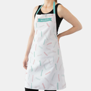 Pastel Colours Sprinkles White Apron