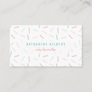 Pastel Colours Sprinkles White Business Card