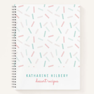 Pastel Colours Sprinkles White Notebook