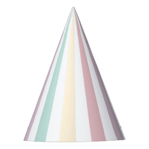 Pastel Colours Stripes Circus Kids Birthday Party Hat