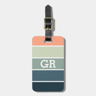 Pastel Colours Stripes Pattern Luggage Tag