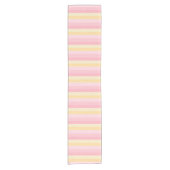 Pastel Colours Template Yellow Pink Purple Stripes Short Table Runner (Front)