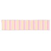 Pastel Colours Template Yellow Pink Purple Stripes Short Table Runner (Horizontal)