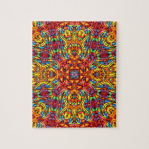 Pastel Colours Vintage Fractal Kaleidoscope Jigsaw Puzzle