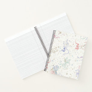 Pastel Confetti Baby Shower Pattern Soft Pink Bl Notebook