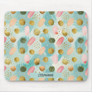 Pastel Confetti Glitter Abstract Pattern (2) Mouse Mat