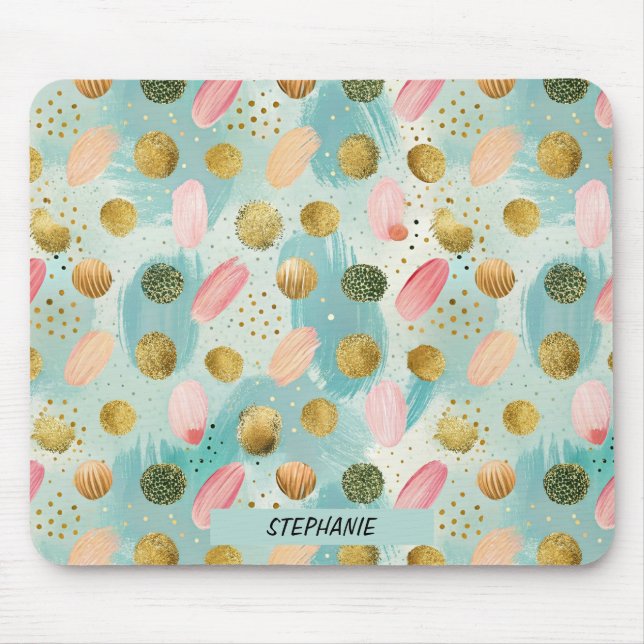 Pastel Confetti Glitter Abstract Pattern (2) Mouse Mat (Front)