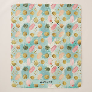Pastel Confetti Glitter Abstract Pattern (2) Sherpa Blanket