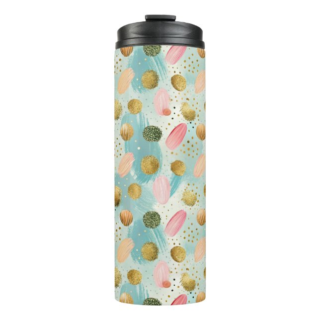 Pastel Confetti Glitter Abstract Pattern (2) Thermal Tumbler (Front)