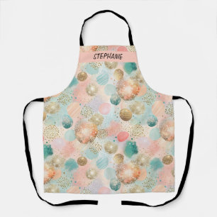 Pastel Confetti Glitter Abstract Pattern Apron