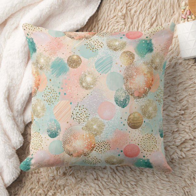Pastel Confetti Glitter Abstract Pattern Cushion (Blanket)