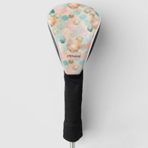Pastel Confetti Glitter Abstract Pattern Golf Head Cover