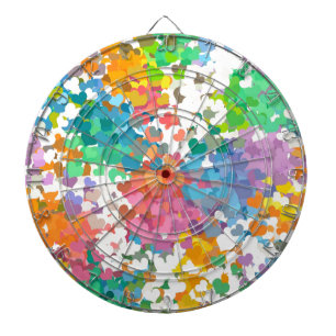 Pastel Confetti Hearts Dartboard
