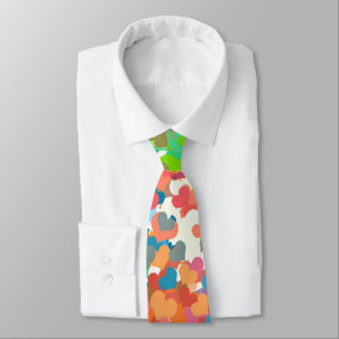 Pastel Confetti Hearts Tie
