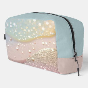 Pastel Confetti Pattern in Pink, Gold and Blue Dopp Kit