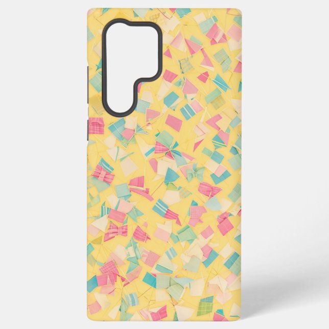 Pastel Confetti & Ribbons Phone Case (Back)