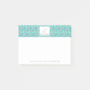 Pastel Confetti Sprinkles Bakery Cake Logo Post-it Notes
