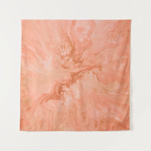 PASTEL CORAL ABSTRACT ILLUSTRATION TAPESTRY