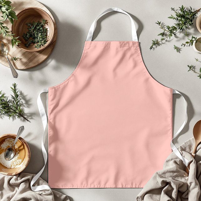 Pastel Coral Reef Solid Colour | Classic | Elegant Apron (Creator Uploaded)