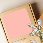 Pastel Coral Reef Solid Colour | Classic | Elegant Square Sticker<br><div class="desc">Pastel Coral Reef Solid Colour | Classic | Elegant | Trendy | Stylish | Gift</div>