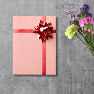 Pastel Coral Reef Solid Colour   Classic Elegant Wrapping Paper