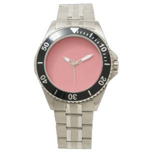 Pastel Coral Solid Colour   Classic   Elegant Watch