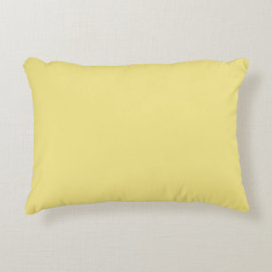 Pastel corn yellow background ready to customise decorative cushion
