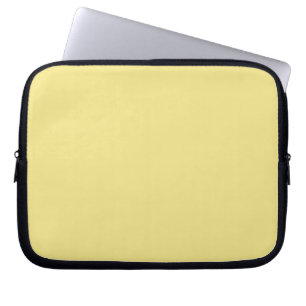 Pastel corn yellow background ready to customise laptop sleeve
