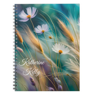 Pastel Cosmos and Grasses, Whispers of Nature Notebook