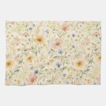 Pastel Cottage Wildflower Watercolor