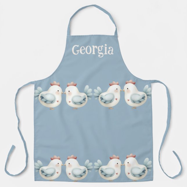 Pastel Cottagecore Chicken Apron (Front)