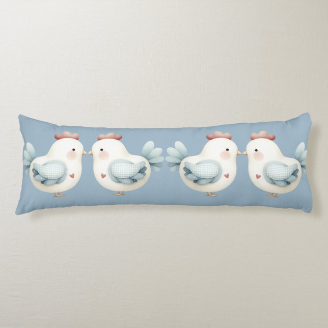 Pastel Cottagecore Chicken Body Cushion (Front)