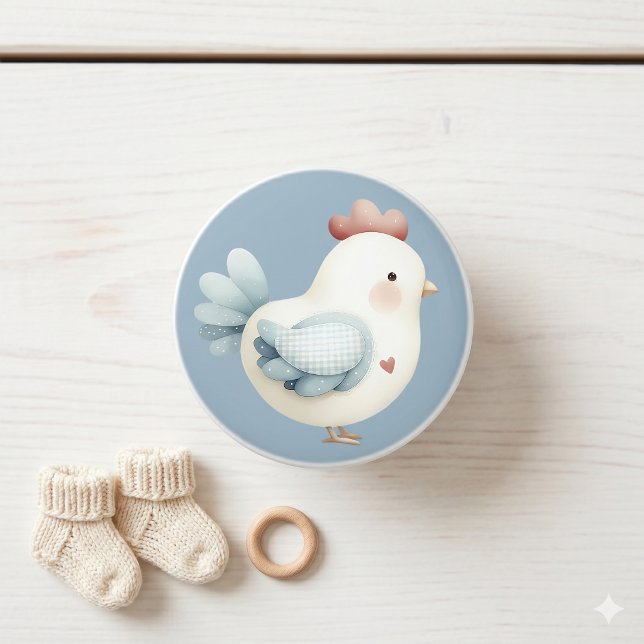 Pastel Cottagecore Chicken Ceramic Knob (Pastel Cottagecore Chicken Ceramic Knob)