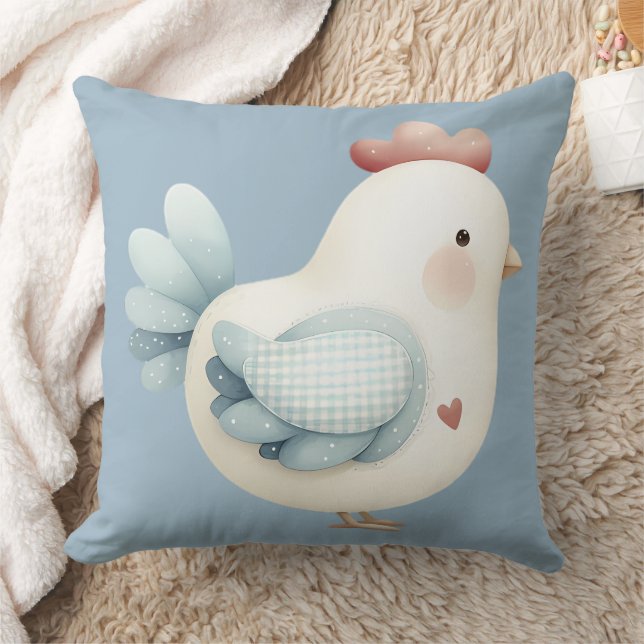 Pastel Cottagecore Chicken Cushion (Blanket)