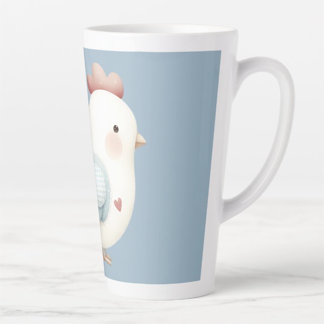 Pastel Cottagecore Chicken Latte Mug (Right)