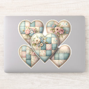 Pastel Cottagecore Patchwork Hearts