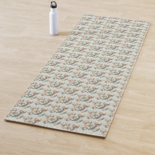 Pastel Cottagecore Patchwork Hearts Yoga Mat