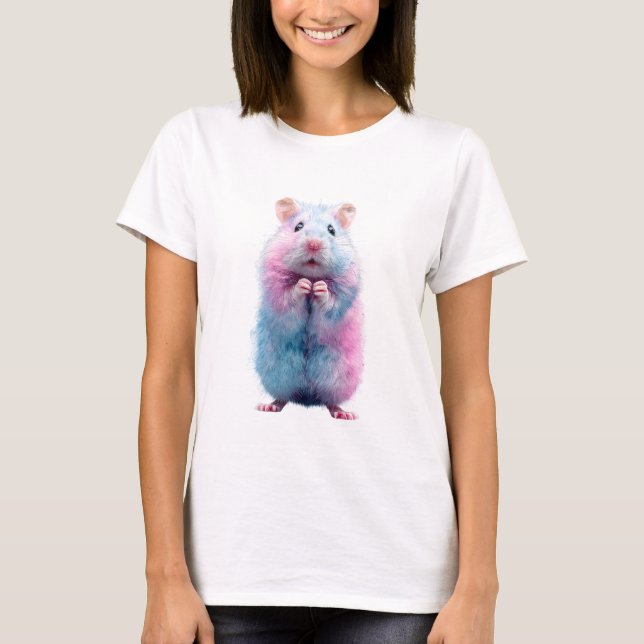 Pastel Cotton Candy Hamster Dreamy Women T-Shirt (Front)