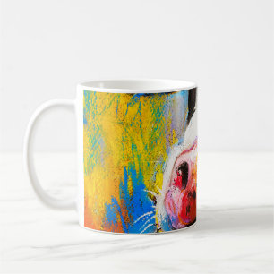 Pastel Cow Portrait Modern Painting Coffee Mug