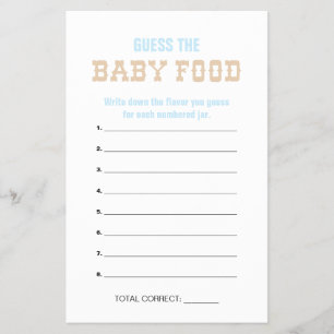 Pastel Cowboy Guess the Baby Food Shower Games Flyer