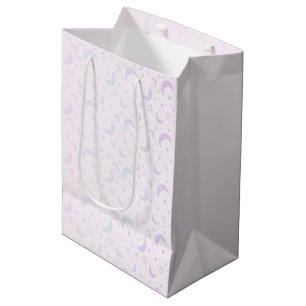 Pastel Crescent Moons and Stars Halloween Medium Gift Bag